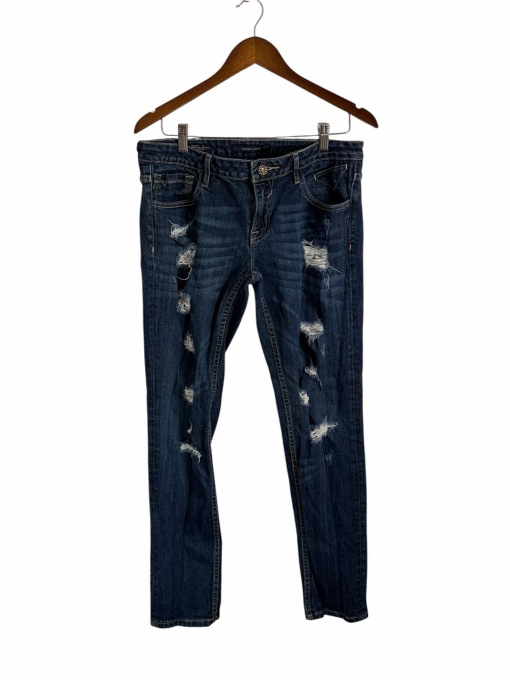 Vigoss Studio Dark Wash Distressed Straight Leg Jean VTG Vibe Women’s Sz 11